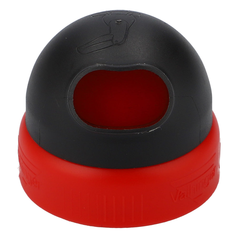 Vaihinger juice pourer, portioner, dispenser, bottle attachment, blue/red