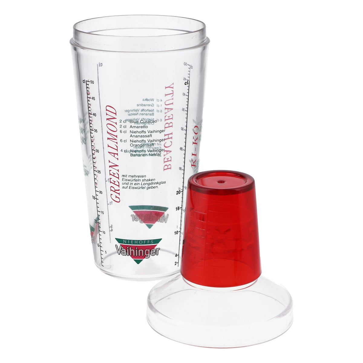 Vaihinger Juice Shaker Bar Shaker Bar Accessories Measuring Cup Red Lid – View 3