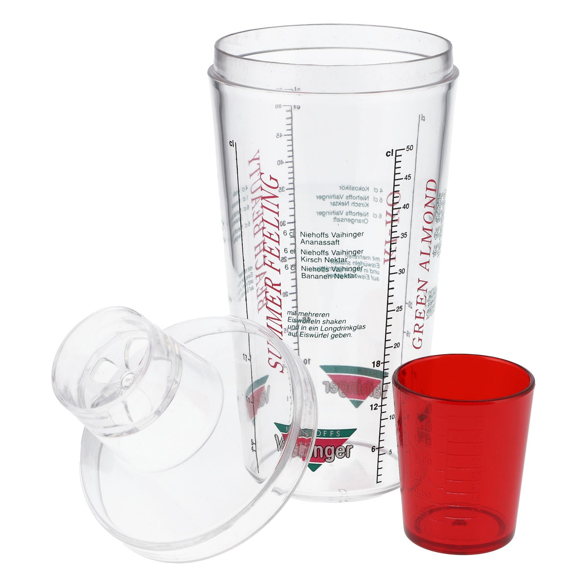 Vaihinger Juice Shaker Bar Shaker Bar Accessories Measuring Cup Red Lid – View 4