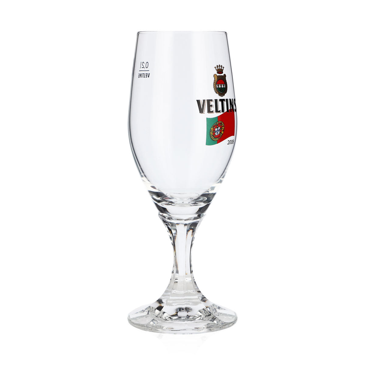Veltins Beer Glass, 0.2 L, 2008 European Championship Portugal Special Edition Pint Glass – View 2