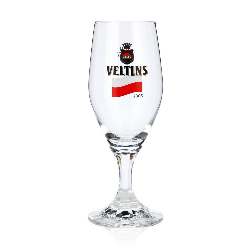 Veltins Beer Glass, 0.2 L, 2006 World Cup Poland Special Edition Beer Glass, Pilsner Glass