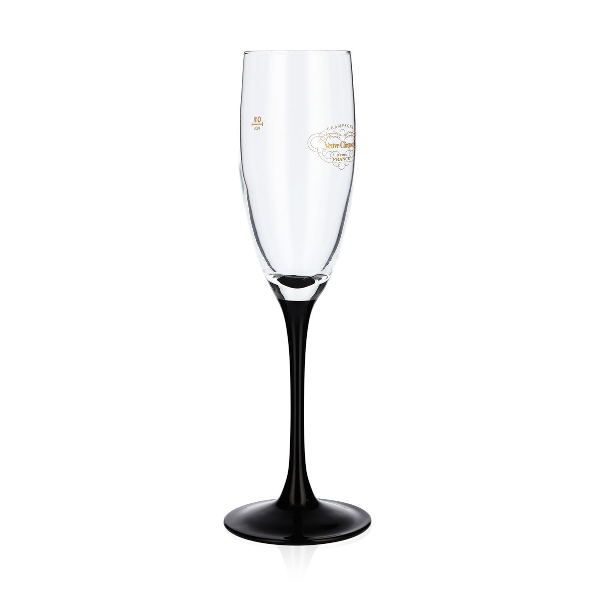 Veuve Clicquot Champagne Glass Special Edition 0.1L Flute Black Base – View 2