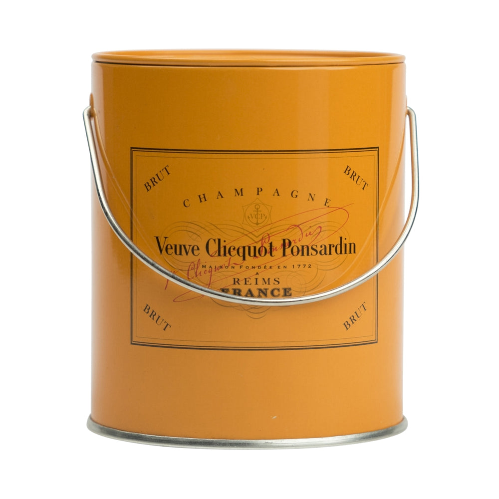 Veuve Cliquot Champagne Mini Paint Box Decoration Round Orange Logo France Bucket Color