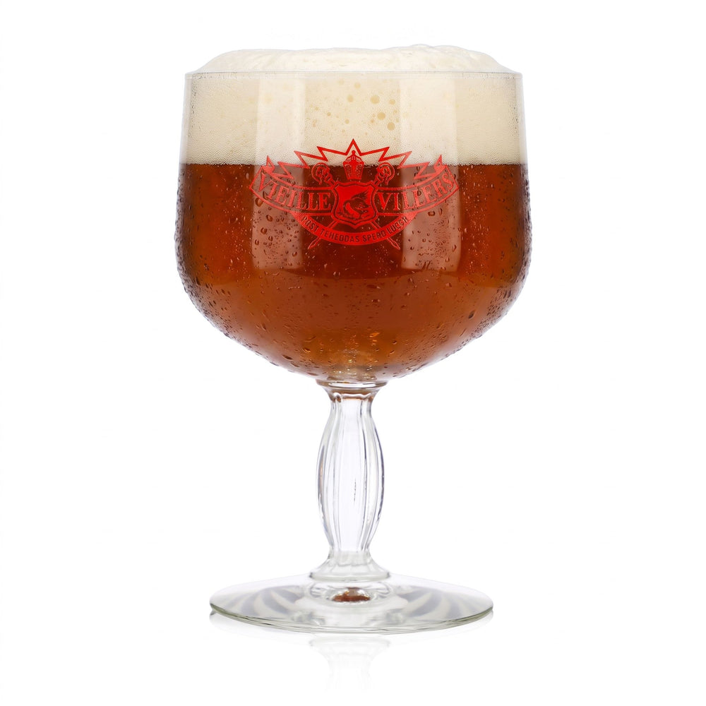 Villers Beer Glass, 0.44 L, Tulip Shape, Vieille Villers, Red Logo
