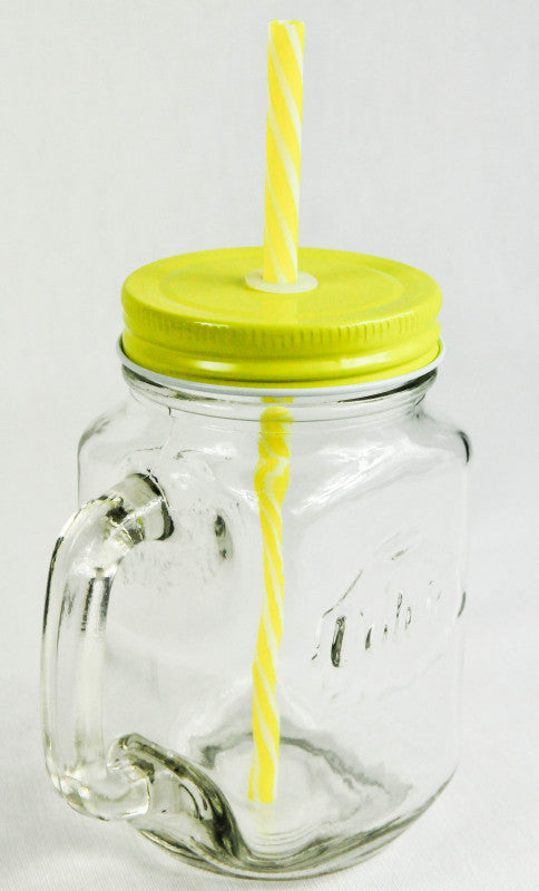 Volvic Water Glass Icetee Jar Glass Glasses Iceteekrug Yellow version – View 2