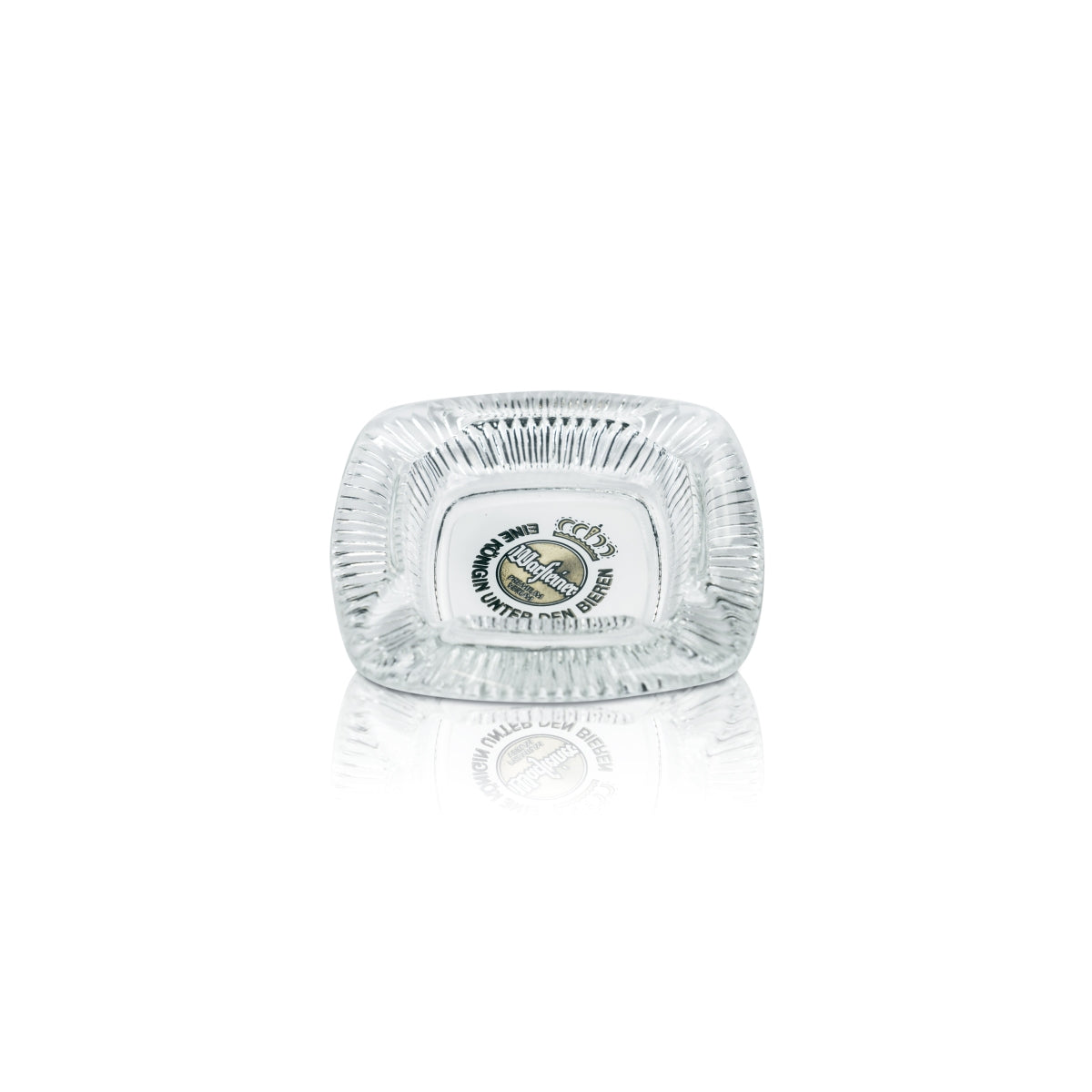 Warsteiner Beer Ashtray Glass Relief Design 12.5x12.5 Ashtray Table Cigarette