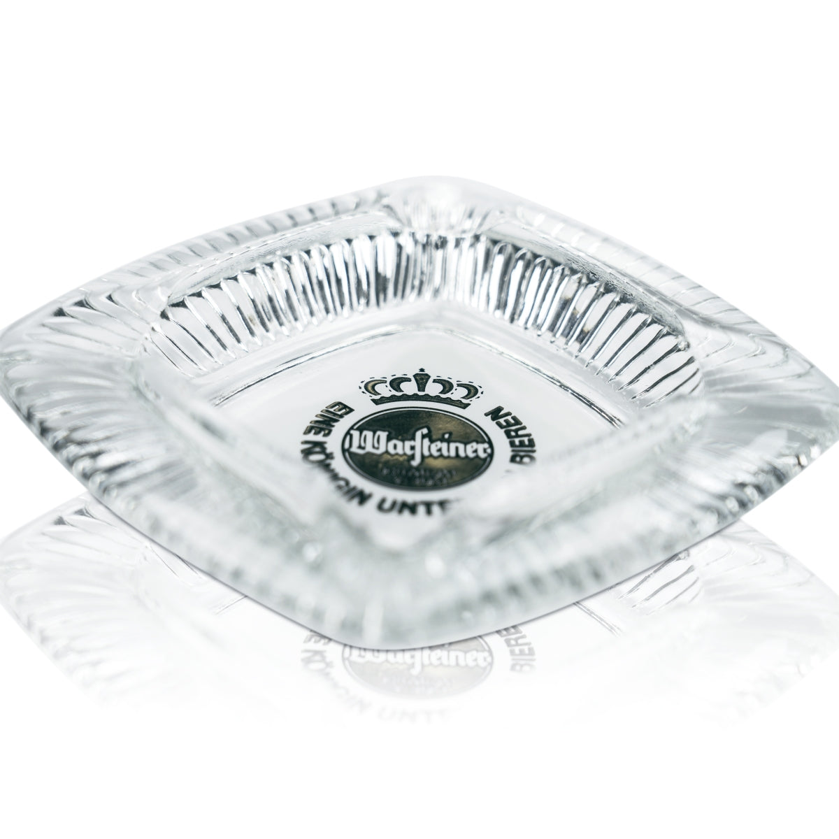 Warsteiner Beer Ashtray Glass Relief Design 12.5x12.5 Ashtray Table Cigarette – View 4