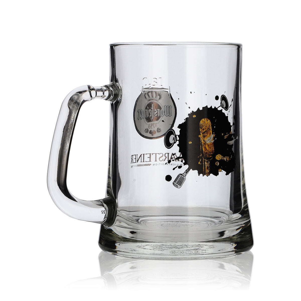 Warsteiner beer glass 0.3 l beer mug Seidel collector's mug "Microphone" tankard – View 3