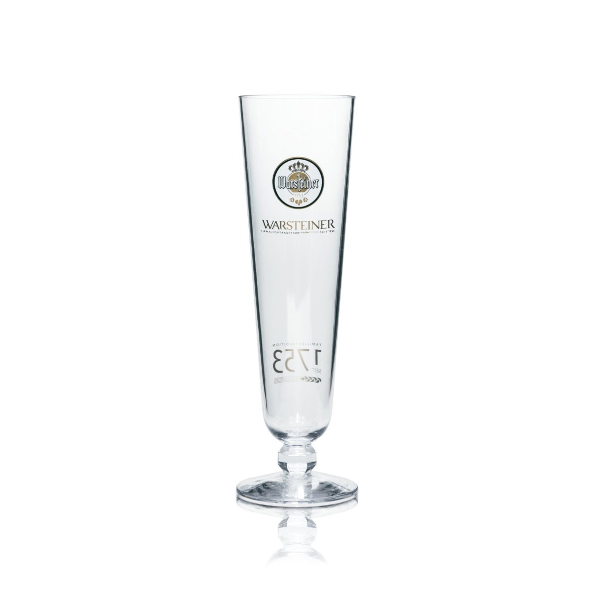 6x Warsteiner beer glass 0.3l plastic reusable trophy tulip pilsner glasses, catering – View 2