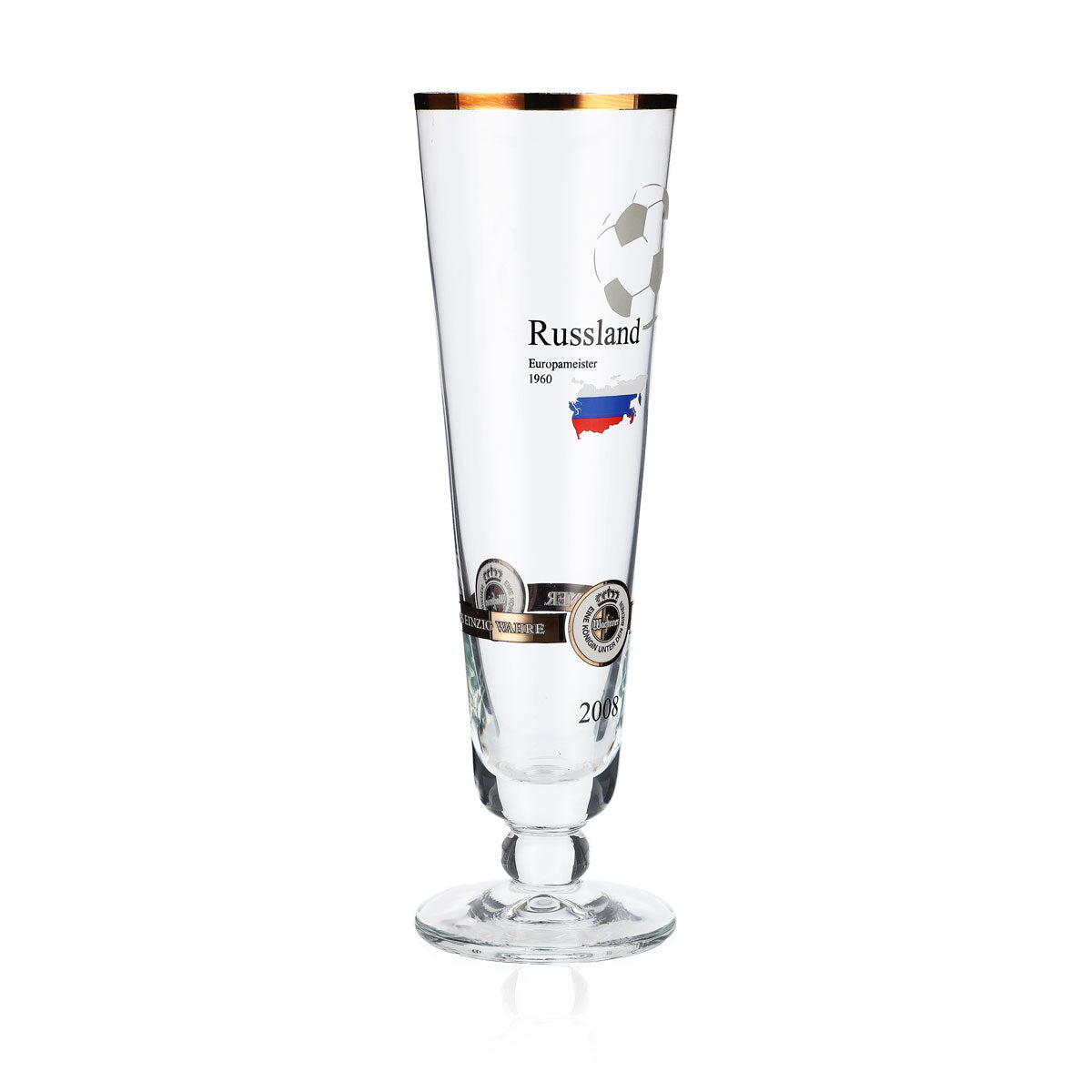 Warsteiner beer glass Beer glass Collectible glass 0.28 l Trophy "Italy" Euro 2008 – View 2