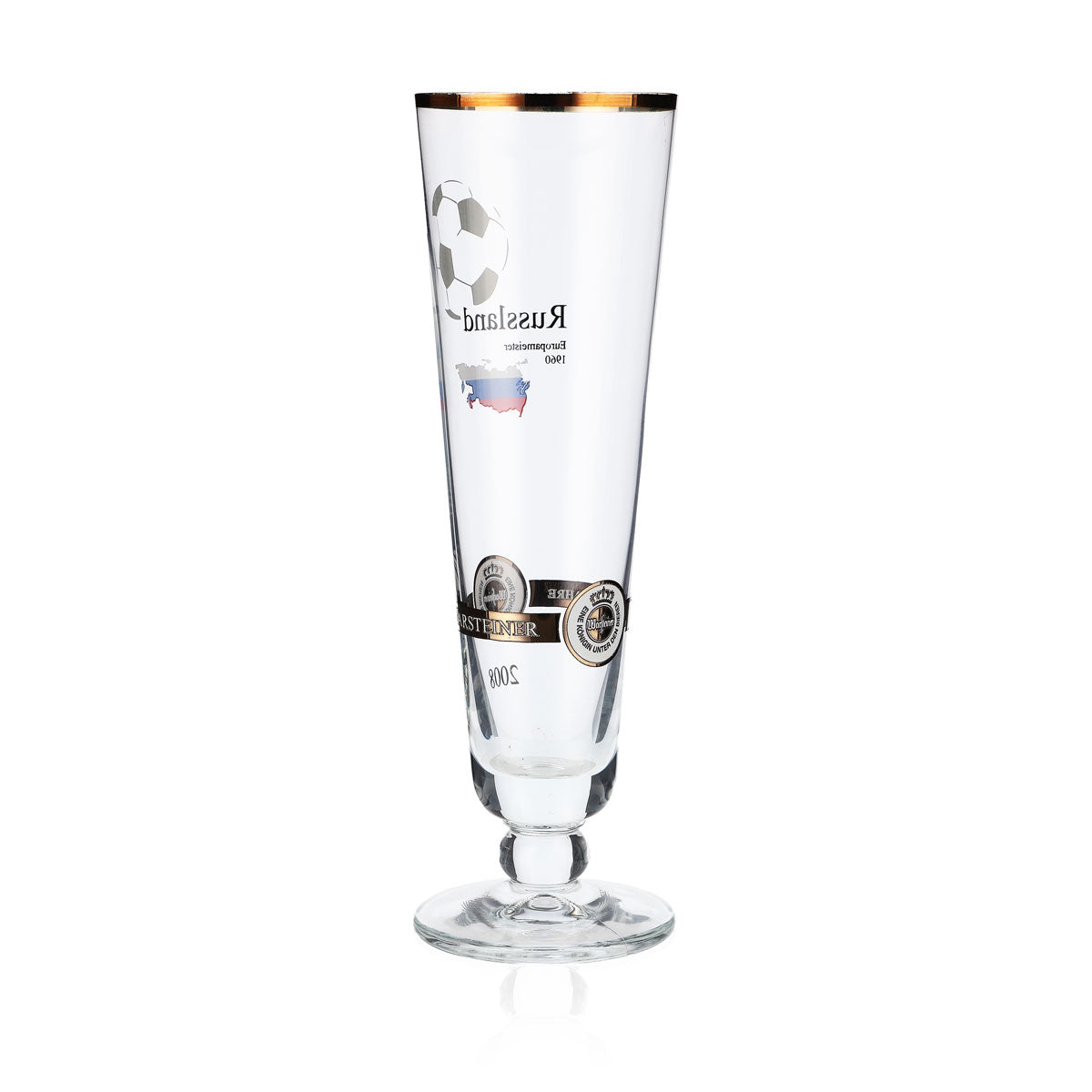 Warsteiner beer glass Beer glass Collectible glass 0.28 l Trophy "Italy" Euro 2008 – View 3