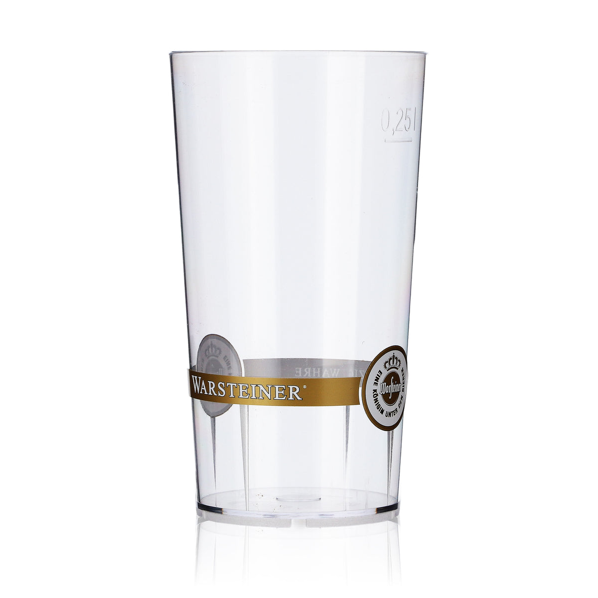 Warsteiner beer glass Beer glasses 0.25 l Reusable cup Logo on bottom with ring – View 4