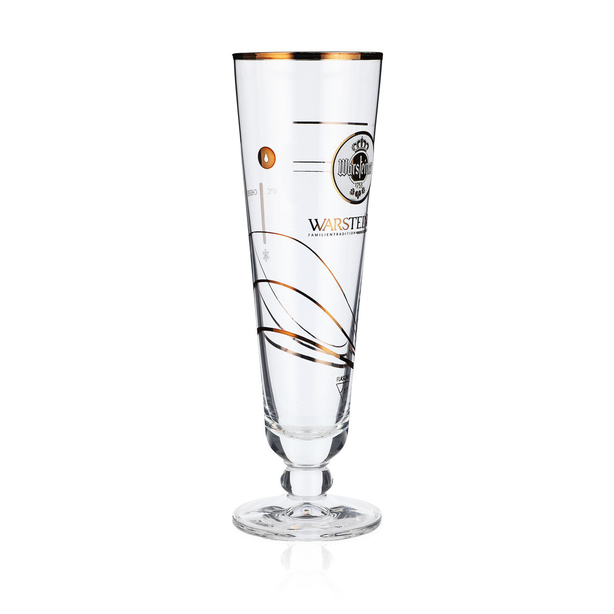 Warsteiner beer glass Beer glasses Instructions Beer glass with colored temperature "F" – View 2
