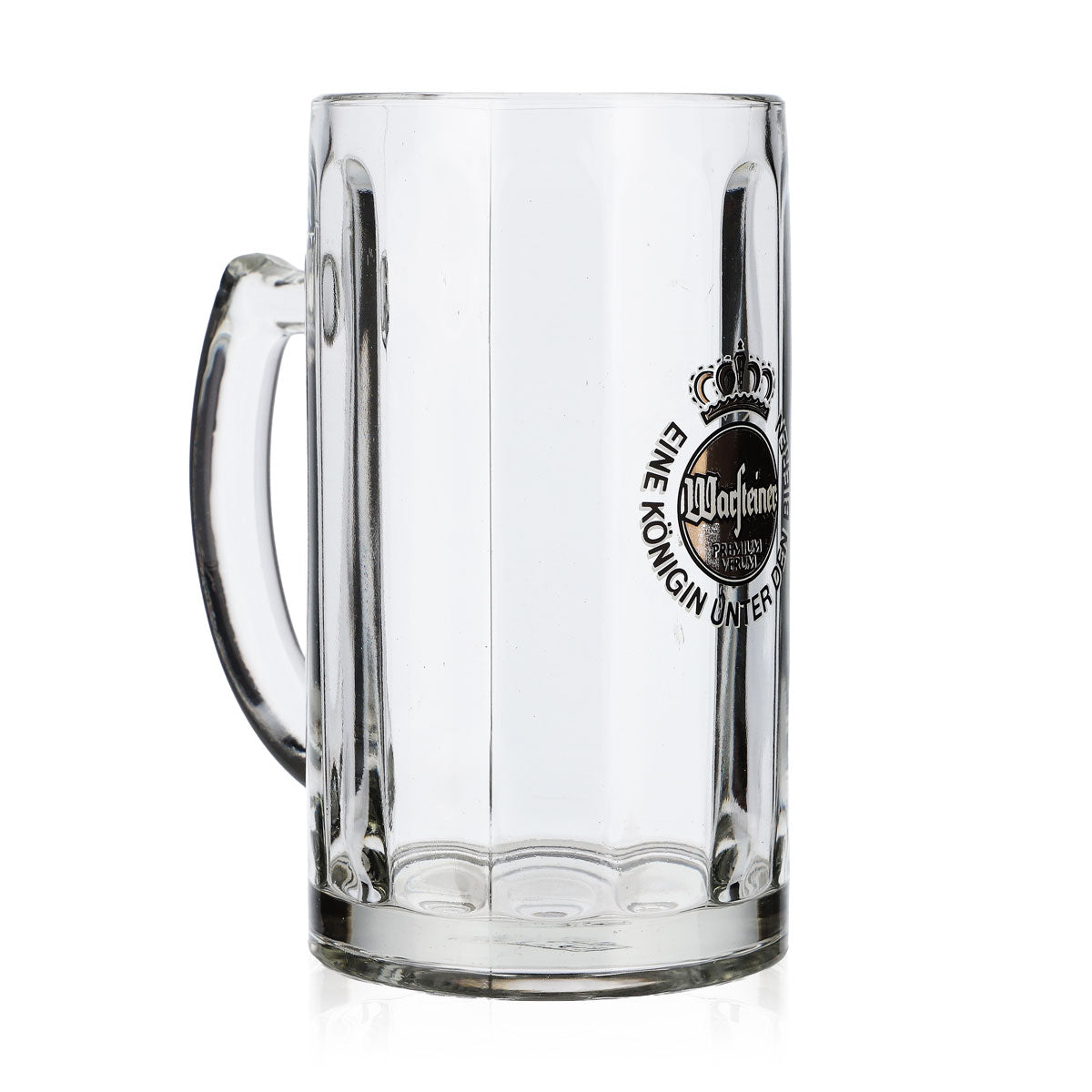 Warsteiner beer glass beer mug beer stein 0.4 l relief lengthwise silver logo – View 2