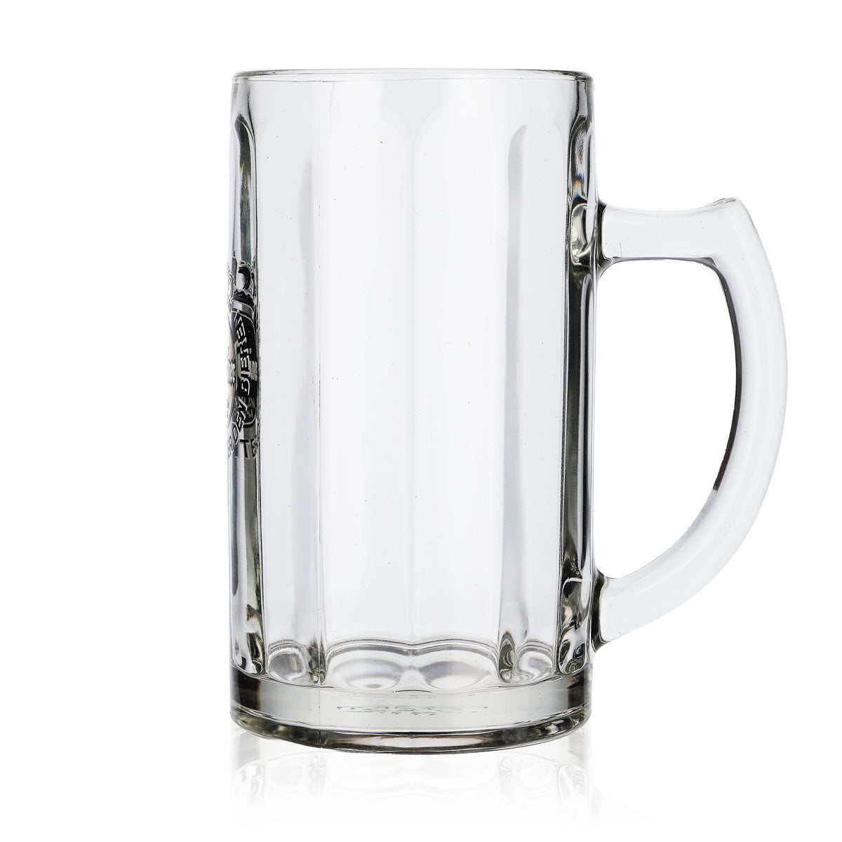 Warsteiner beer glass beer mug beer stein 0.4 l relief lengthwise silver logo – View 5