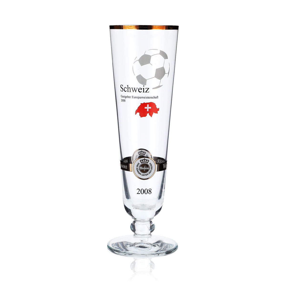 Warsteiner Beer Glasses Annual Edition EM 2008 Glass Nation "Switzerland"