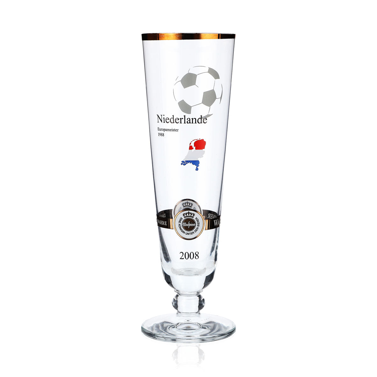 Warsteiner Beer Glasses Annual Edition EM 2008 Glass Nation "Netherlands"