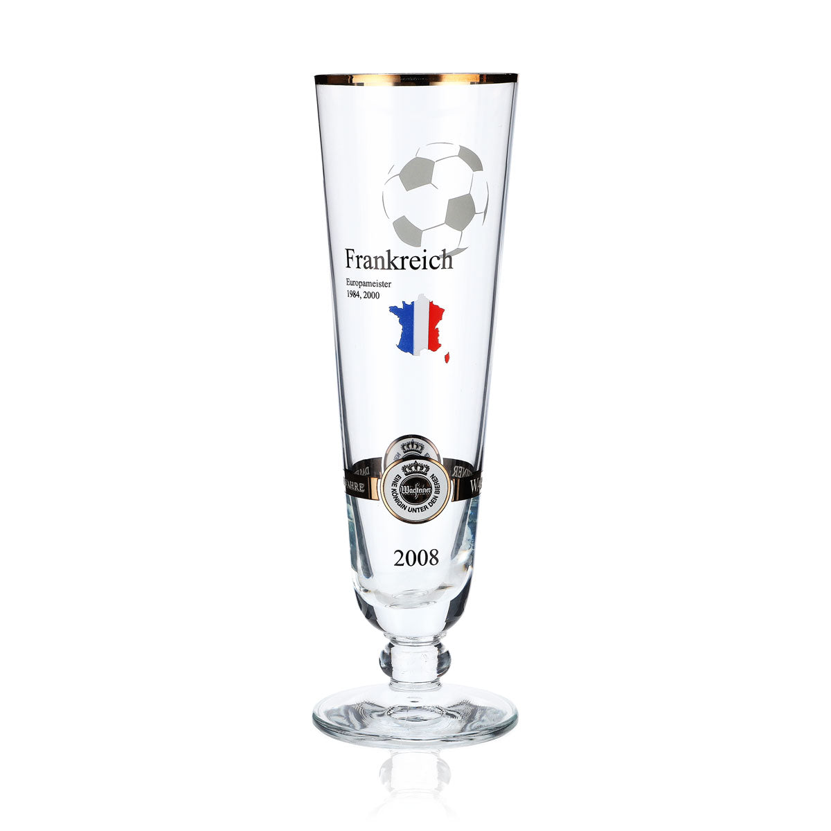 Warsteiner Beer Glasses Annual Edition EM 2008 Glass Nation "France"