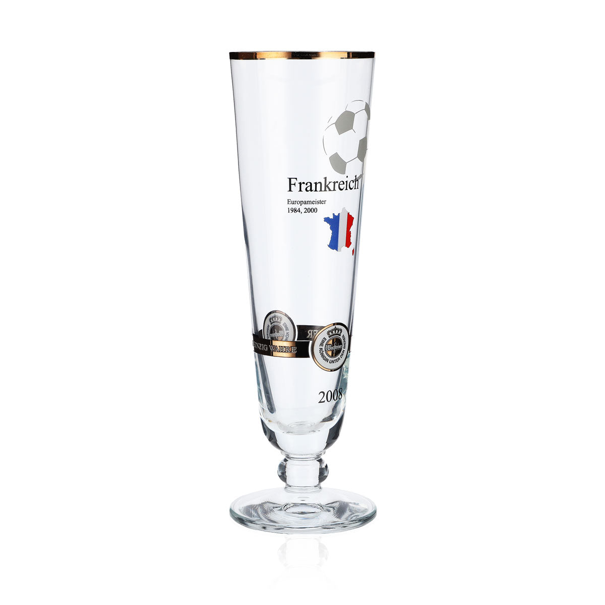 Warsteiner Beer Glasses Annual Edition EM 2008 Glass Nation "France" – View 2
