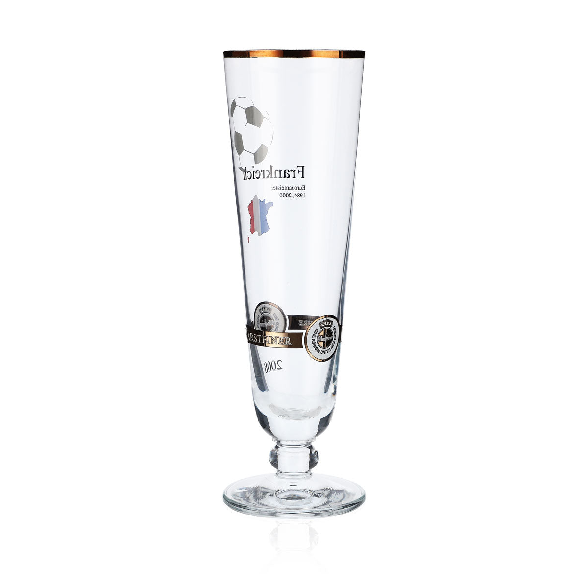 Warsteiner Beer Glasses Annual Edition EM 2008 Glass Nation "France" – View 3