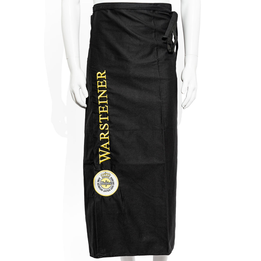 Warsteiner Beer Waiter's Apron with Vertical Lettering, Long Style, Black