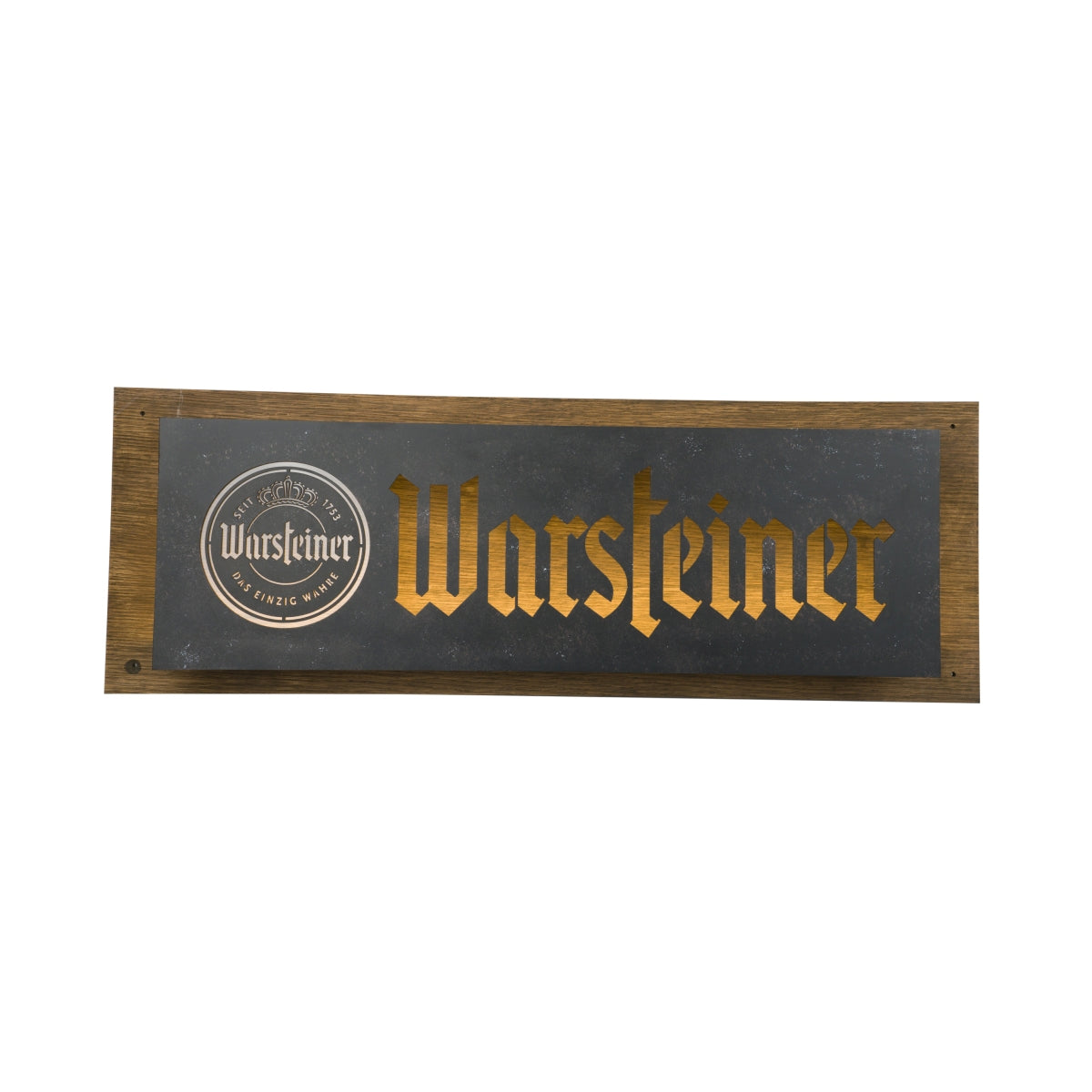 Warsteiner beer neon sign 70x25cm LED sign light advertising board wood wall – View 2