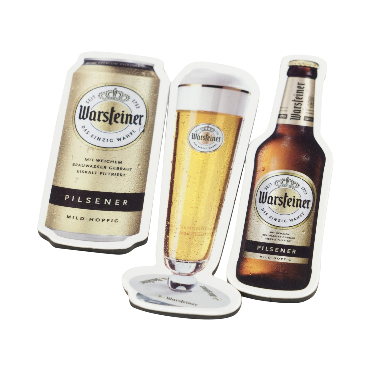 Warsteiner Beer Magnet Fridge Magnet Set, 4 Pieces, Souvenir Sign, Wall Bar – View 4