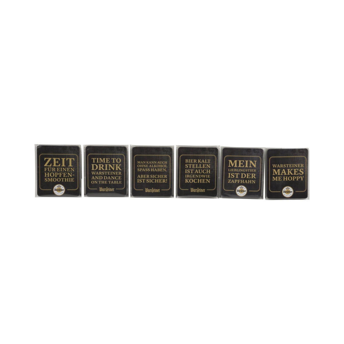Warsteiner Beer Magnet Set of 6 Sayings Fridge Magnet Office Organizer