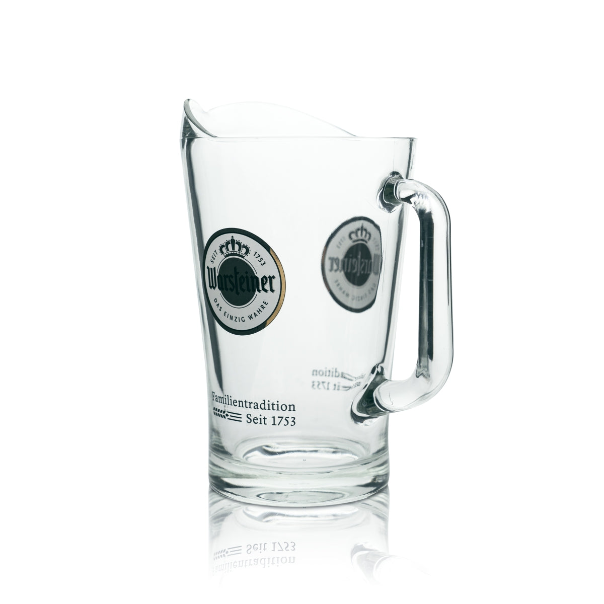 Warsteiner Beer Pitcher 1.5 L Carafe Glass Jug Pourer Bucket Handle Pot – View 3