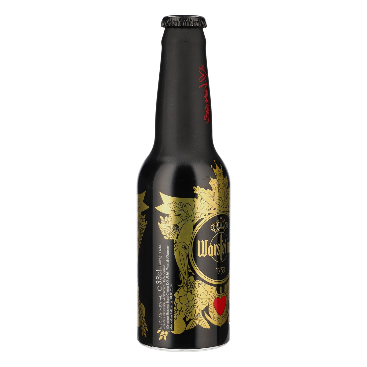 Warsteiner Beer Display Bottle 0.33 l Collector's Edition Black/Gold – View 4