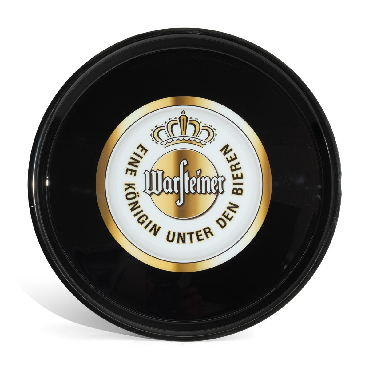 Warsteiner Beer Round Tray Serving Tray Black "A queen among beers"