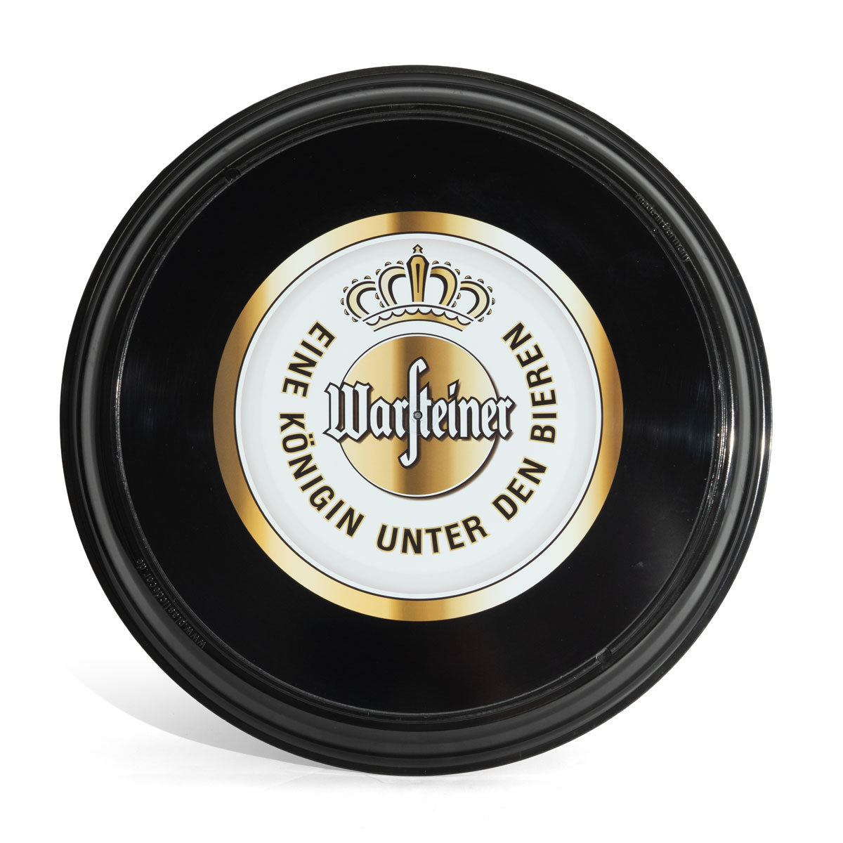 Warsteiner Beer Round Tray Serving Tray Black "A queen among beers" – View 2