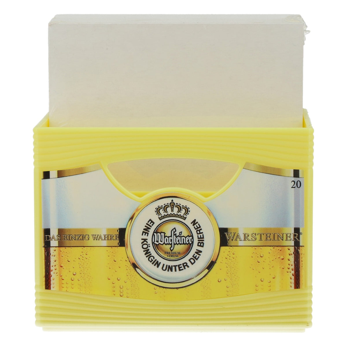 Warsteiner Beer Table Display, Notepad, Pen Holder, Beer Crate, Yellow – View 2
