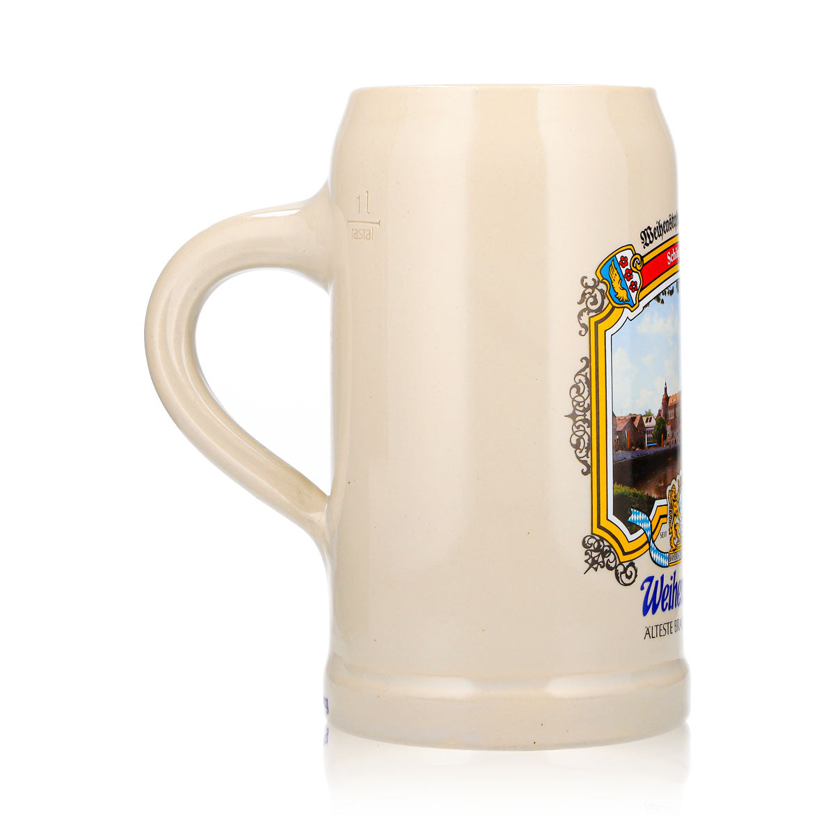 Weihenstephan Beer Glass, Clay Jug, Maß Jug, Annual Jug 1991, Clay Beer Mug, Seidel – View 4