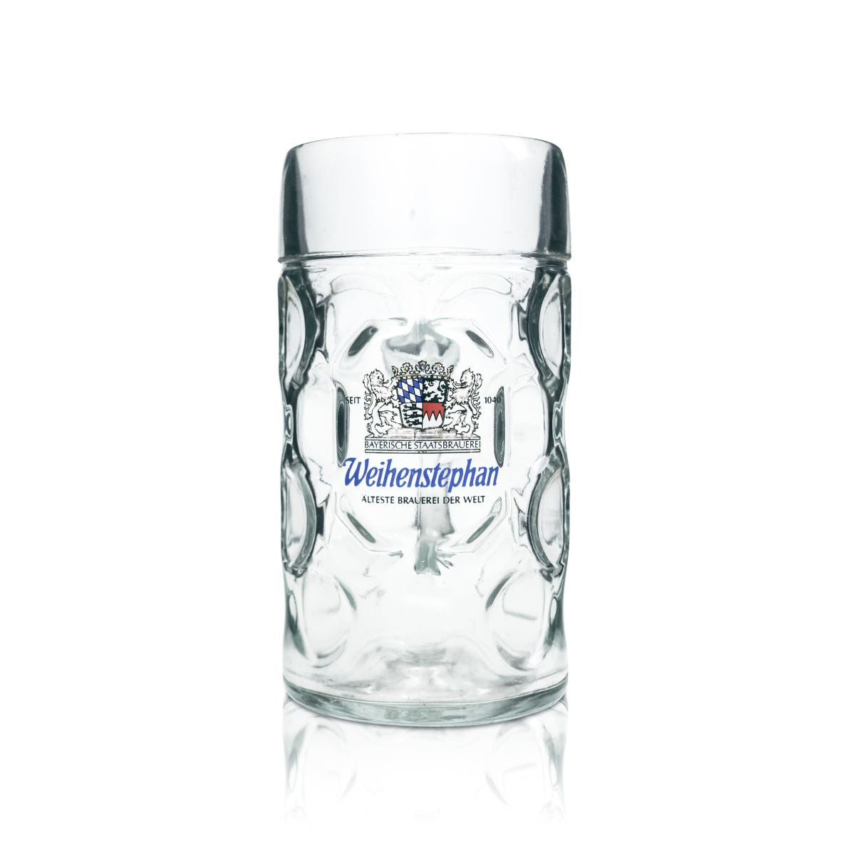 Weihenstephan beer glass 1l beer mug tankard Seidel contour glasses brewery Bavaria