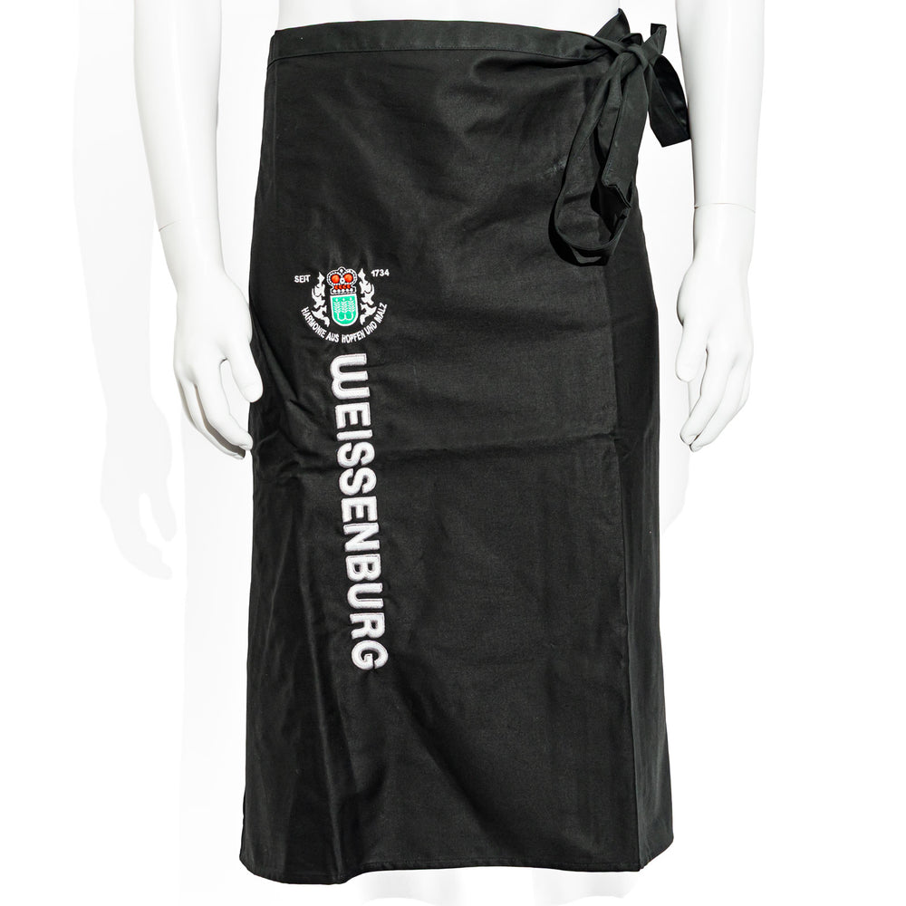 Weissenburg Beer Waiter's Apron with Vertical Lettering, Standard Style, Black