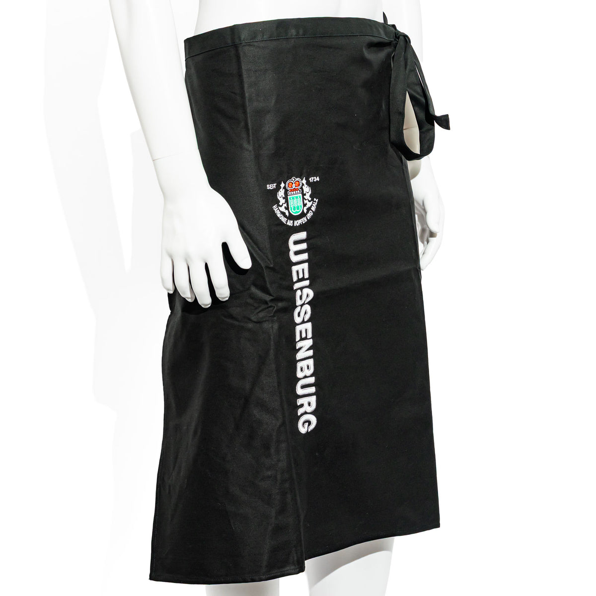 Weissenburg Beer Waiter's Apron with Vertical Lettering, Standard Style, Black – View 2