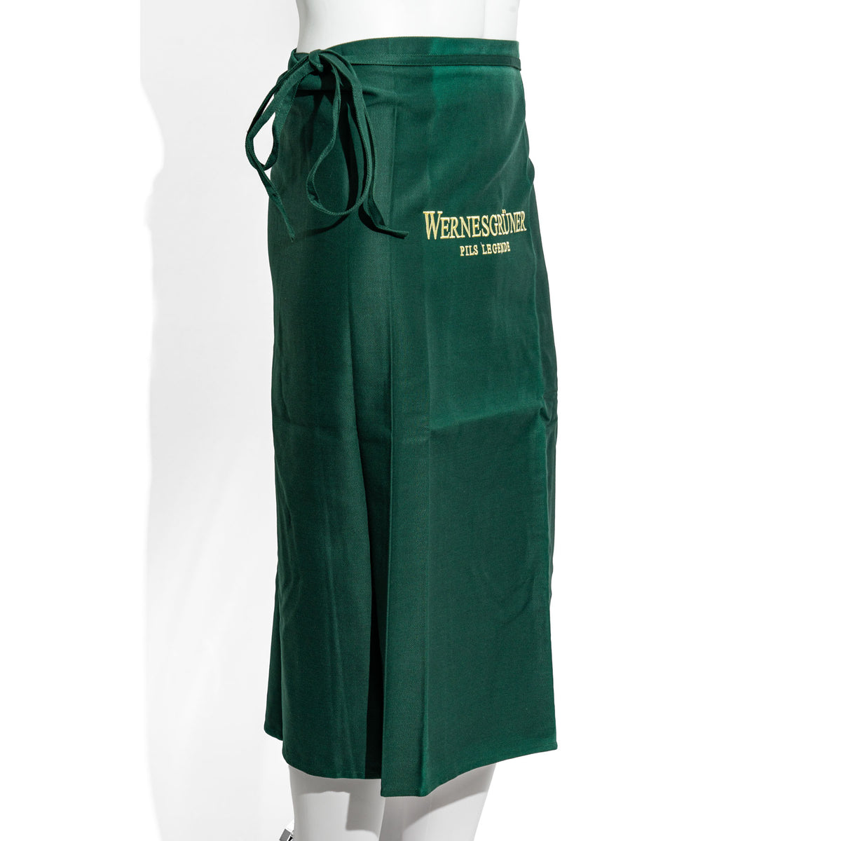 Wernesgrüner Beer Apron Bistro Waiter Apron Service Green Long – View 2