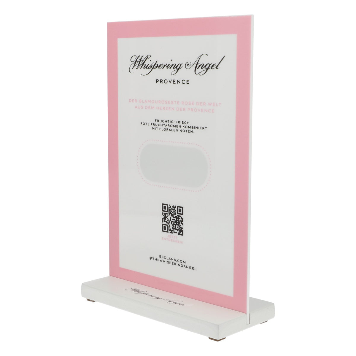 Whispering Angel wine table display menu display price board menu sign – View 4