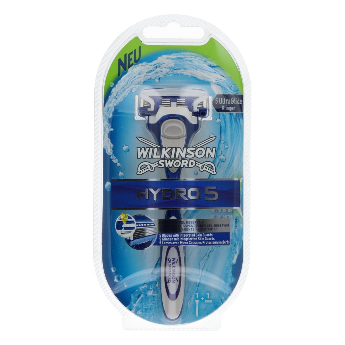Wilkinson Sword Hydro 5 Personal Care Razor with One Blade, Blue