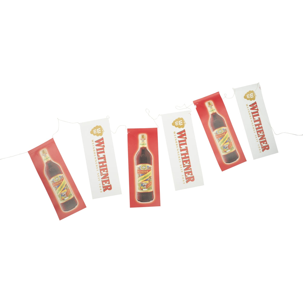 Wilthener brandy garland decoration 5m pennant flags party paper schnapps