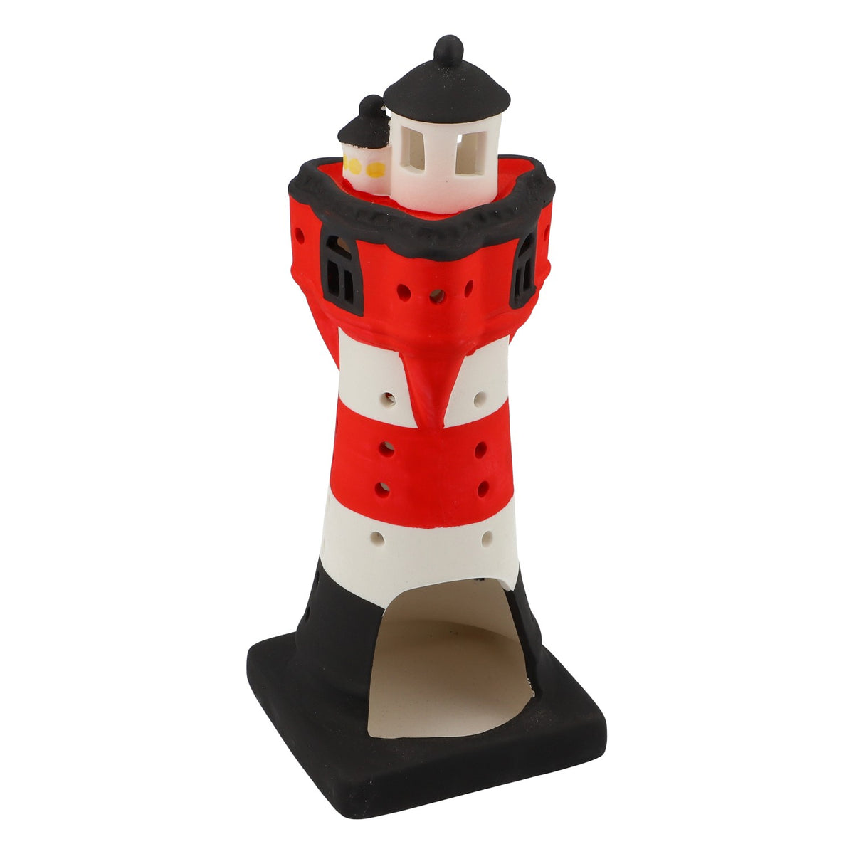 Wind light, lighthouse motif, candle holder, tea light lamp, ceramic – View 4