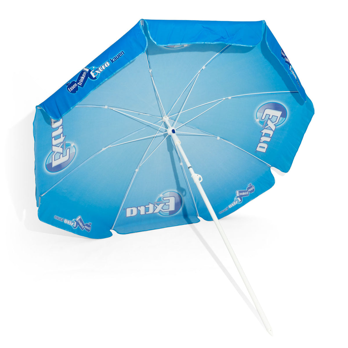 Wrigley's Chewing Gum Parasol Folding Umbrella Beach Umbrella Sun Protection Blue – View 3