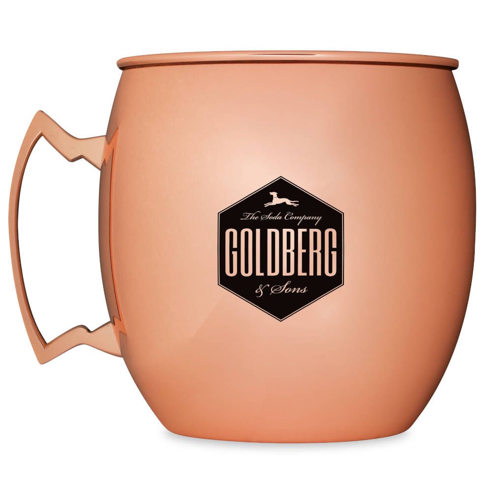 XL Goldberg Copper Mug 5l Cocktail Long Drink Cooler Glasses Soda Tonic Ale Bar