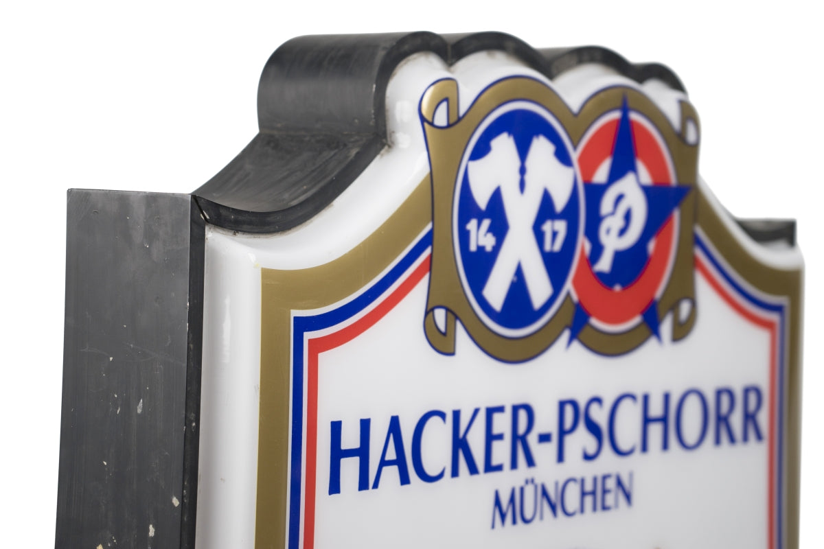 XXL Hacker Pschorr Beer Neon Sign Outdoor 90x76cm Light Advertising Gastro Wall – View 3