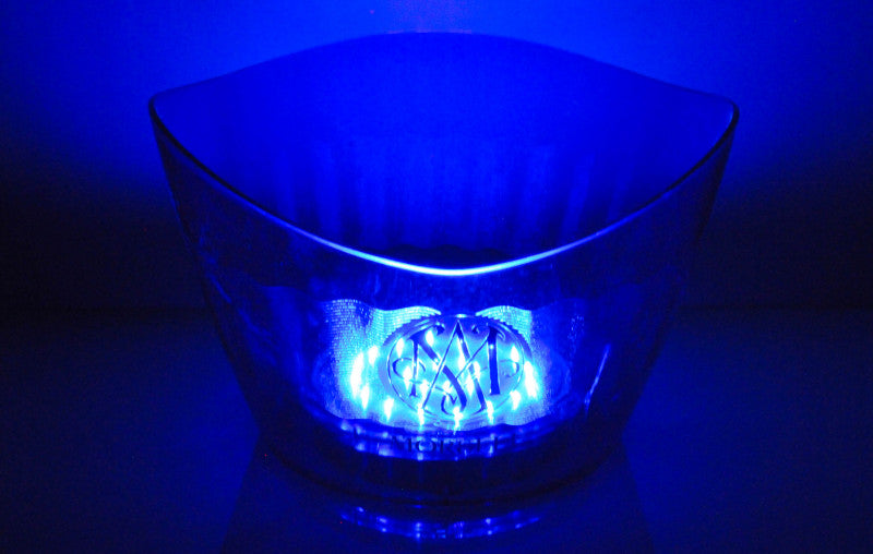 1 Acqua Morelli Water Cooler LED Bottle Cooler, Ice Cube Tray, Acrylic Blue Design     new – View 3