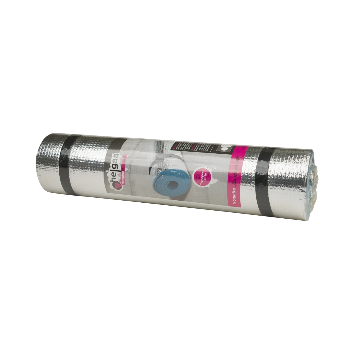 1 Beck's beer sleeping mat made of foam with aluminum coating on one side, including transport straps in silver/blue, new