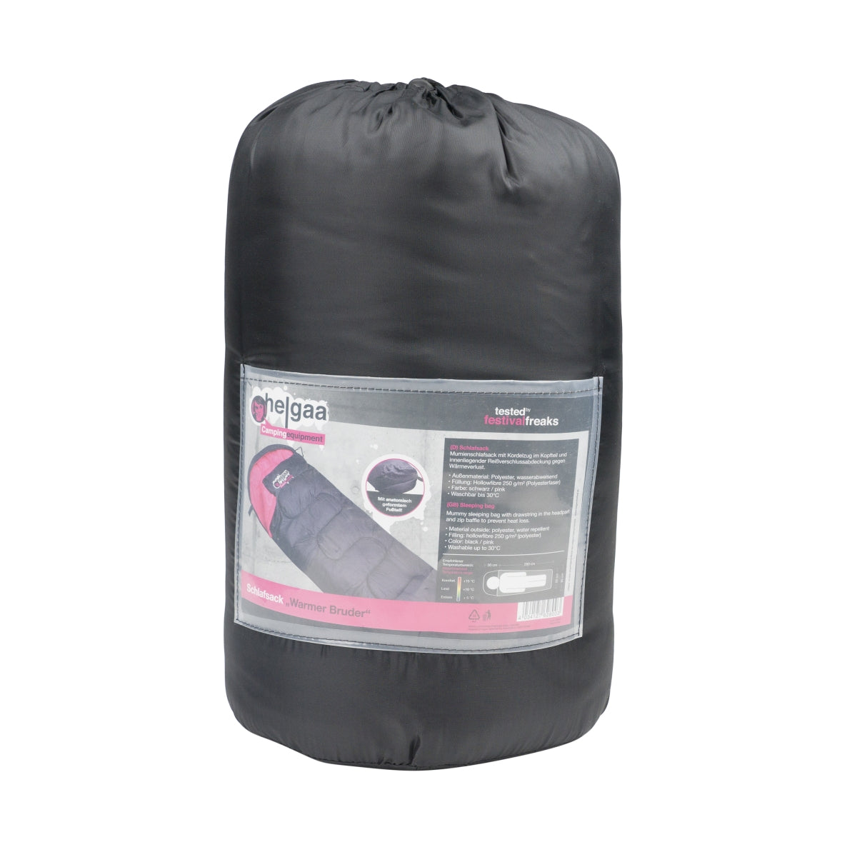 1 Becks Beer Sleeping Bag Mummy Sleeping Bag for 1 Person, Polyester, Black/Pink, New