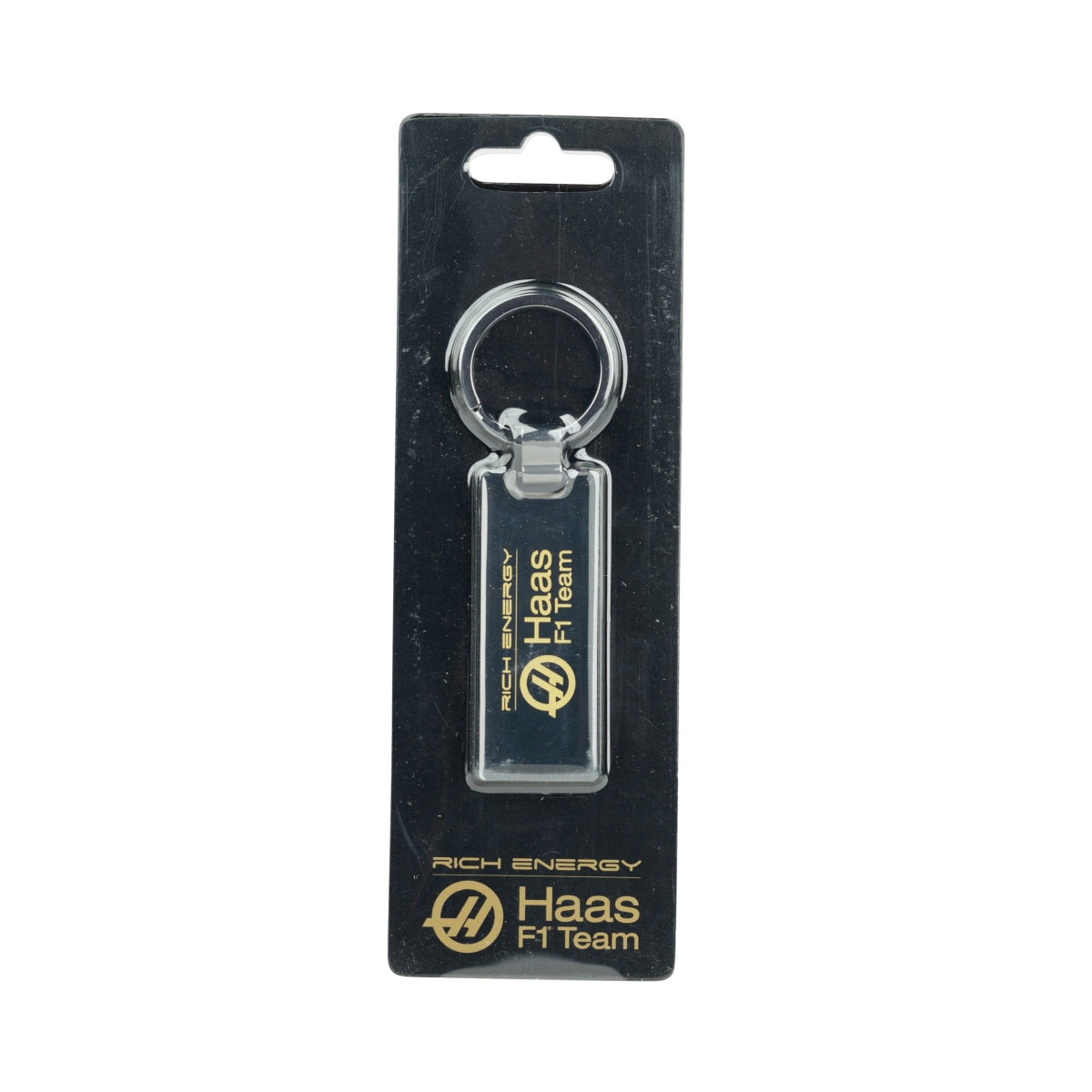 1 Haas Formula 1 key ring tag, metal plate, new – View 2