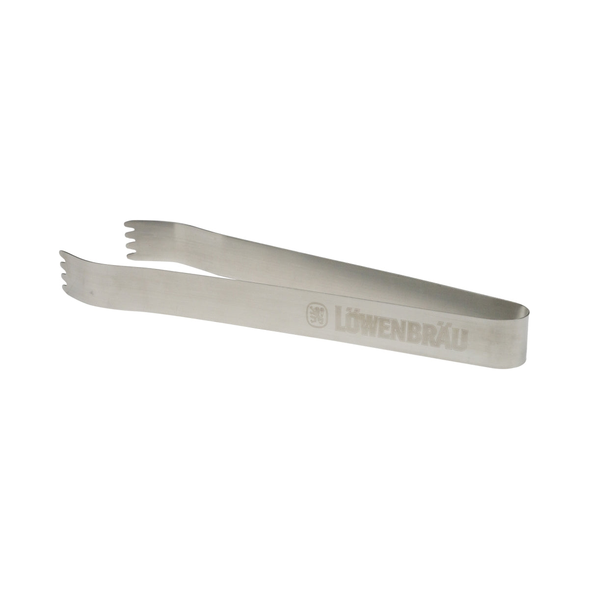 1 Löwenbräu beer grill tongs, stainless steel, silver, 30 cm, new